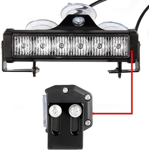 NO.32 2 X 24W 6.5" LED Emergency Strobe Flashing Light Bar 9 Modes Traffic Advisor Emergency Beacon Warning Lights Bar Kit for Interior Roof/Dash in Kuwait