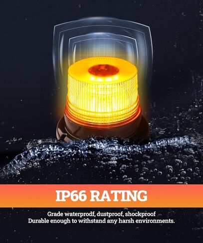 أضواء ستروب 12 فولت - 24 فولت، أضواء ستروب للمركبات، أضواء تحذيرية لإكسسوارات السيارات، ضوء LED كهرماني، ضوء منارة وامض للطوارئ LED مع مغناطيسي وسلك لجرار شاحنة السيارة in Kuwait