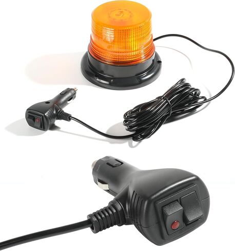 أضواء ستروب 12 فولت - 24 فولت، أضواء ستروب للمركبات، أضواء تحذيرية لإكسسوارات السيارات، ضوء LED كهرماني، ضوء منارة وامض للطوارئ LED مع مغناطيسي وسلك لجرار شاحنة السيارة in Kuwait