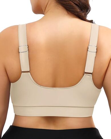 Daci Women Plus Size Sports Bra Bikini Top Only Push Up Scoop Neck Bathing Suit Top Full Coverage Swimsuit Top for Large Bust in Saudi Arabia