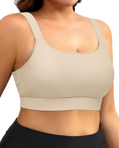 Daci Women Plus Size Sports Bra Bikini Top Only Push Up Scoop Neck Bathing Suit Top Full Coverage Swimsuit Top for Large Bust in Saudi Arabia