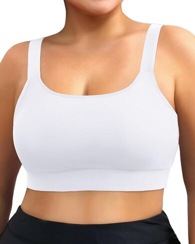Daci Women Plus Size Sports Bra Bikini Top Only Push Up Scoop Neck Bathing Suit Top Full Coverage Swimsuit Top for Large Bust in Saudi Arabia