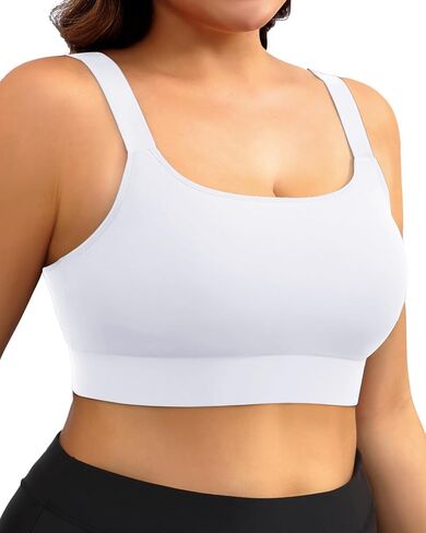 Daci Women Plus Size Sports Bra Bikini Top Only Push Up Scoop Neck Bathing Suit Top Full Coverage Swimsuit Top for Large Bust in Saudi Arabia