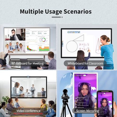 شاشة صناعية متعددة اللمس مقاس 32 بوصة، شاشة عرض 16:9 بدقة 1920 × 1080 بكسل، مكبرات صوت مدمجة، منافذ USB، VGA، DVI وHD-MI، شاشات عرض رقمية ومشغل للإعلان in Kuwait