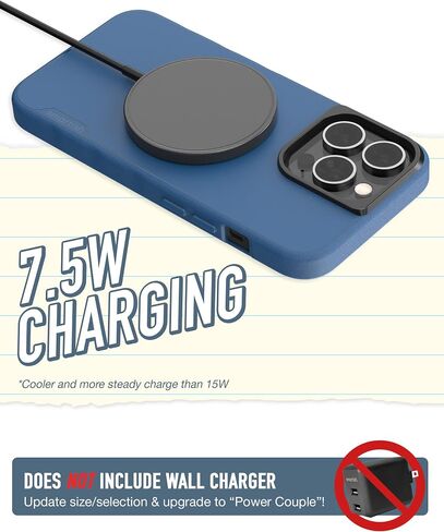 شاحن Smartish MagSafe - Charge Dinghy - شاحن لاسلكي مغناطيسي شحن سريع لسلسلة iPhone 15/14/13/12 / AirPods Qi2 معتمد [يتضمن محولات USB-C وUSB-A] - علاقة ربطة عنق سوداء in Kuwait