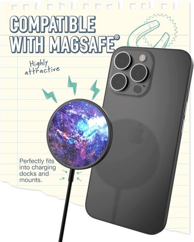 شاحن Smartish MagSafe - Charge Dinghy - شاحن لاسلكي مغناطيسي شحن سريع لسلسلة iPhone 15/14/13/12 / AirPods Qi2 معتمد [يتضمن محولات USB-C وUSB-A] - علاقة ربطة عنق سوداء in Kuwait
