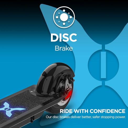 سكوتر كهربائي هوفر-1 ألفا برو | 18 ميلاً في الساعة، نطاق 18 ميلًا، شحن 5 ساعات، شاشة LCD، إطارات عالية الإمساك مقاس 10 بوصات، أقصى وزن 264 رطل، معتمدة ومختبرة - آمنة للمراهقين والبالغين in Kuwait