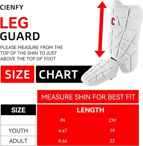 Batter’s Baseball Leg Guard with Adjustable Straps - for Youth and Adult in Saudi Arabia