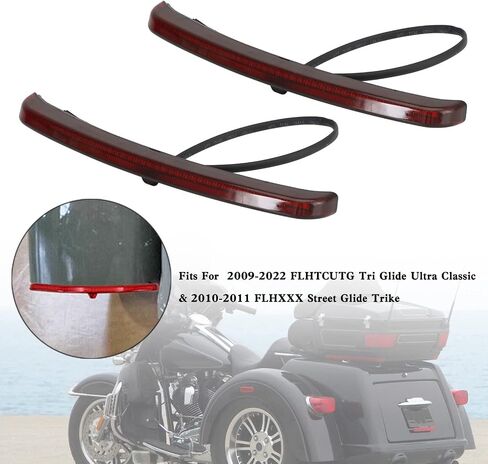 Areyourshop شفرات الحاجز الخلفي LED ضوء خلفي مناسب لـ Harley FLHTCUTG Tri Glide Ultra Classic 2009-2022، FLHXXX Street Glide Trike 2010-2011 in Saudi Arabia