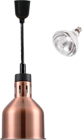 Commercial Food Heat Lamp Infrared Food Warmer Hanging Heating Lamps For Food Service Restaurant Buffet(Copper) in Kuwait