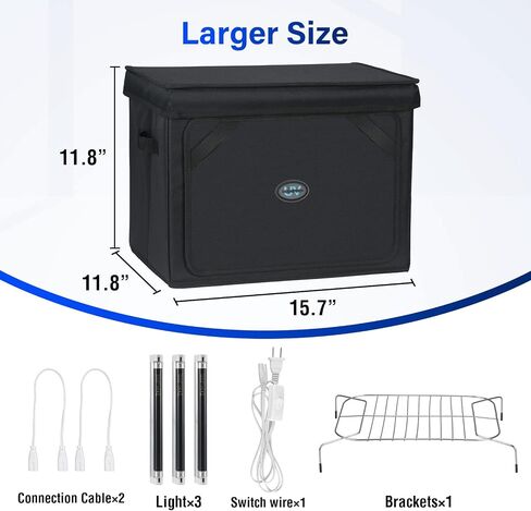 UV Light for Resin Curing High Efficiency 365nm UV Resin Kit for 3D Printer Large Size Sturdy Iron Frame Visual Window Even Curing LCD SLA DLP Compatible (Resin Curing Bag) in Saudi Arabia