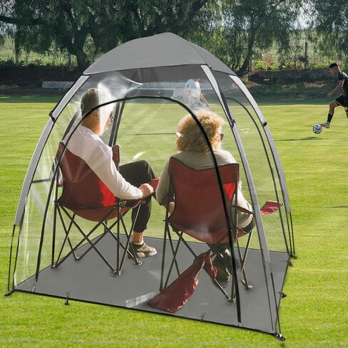 REDCAMP Sports Tent with Double Layer Window, Extra Large 2-3 Person Clear Weatherproof Tent for Two Parents, All Weather Shelter for Soccer, Baseball, Camping, Sun or Rain Protection in Saudi Arabia