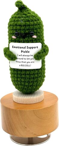 Pursuestar مضحك الدعم العاطفي صندوق الموسيقى المخلل، أنت بلدي أشعة الشمس الدورية قاعدة خشبية الرياح حتى صندوق موسيقي محبوك الهدايا للنساء الفتيات زملاء العمل الأصدقاء الأسرة تشجيع in Kuwait