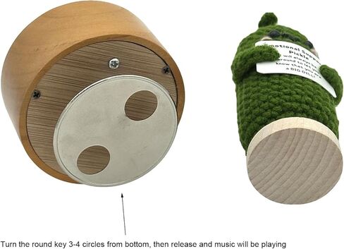 Pursuestar مضحك الدعم العاطفي صندوق الموسيقى المخلل، أنت بلدي أشعة الشمس الدورية قاعدة خشبية الرياح حتى صندوق موسيقي محبوك الهدايا للنساء الفتيات زملاء العمل الأصدقاء الأسرة تشجيع in Kuwait