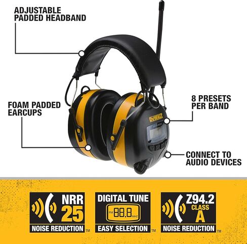 DEWALT DPG15/DPG17 ELECTRONIC HEARING PROTECTION, AMFM AND BLUETOOTH OPTIONS in Kuwait