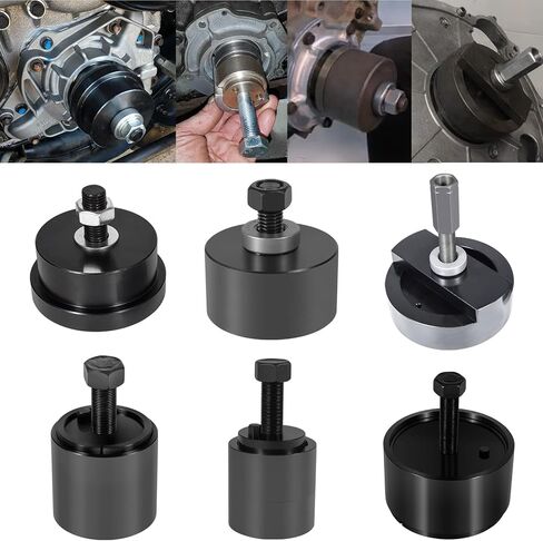 6.0L 6.4L العمود المرفقي الأمامي والخلفي ختم ارتداء حلقة المثبت مزيل مجموعة لفورد 4.5L 6.0L 6.4L Powerstroke ديزل 2004-2010، 303-1259 303-1260 303-770 303-771 303-761 303-762 أداة ختم العمود المرفقي in Saudi Arabia