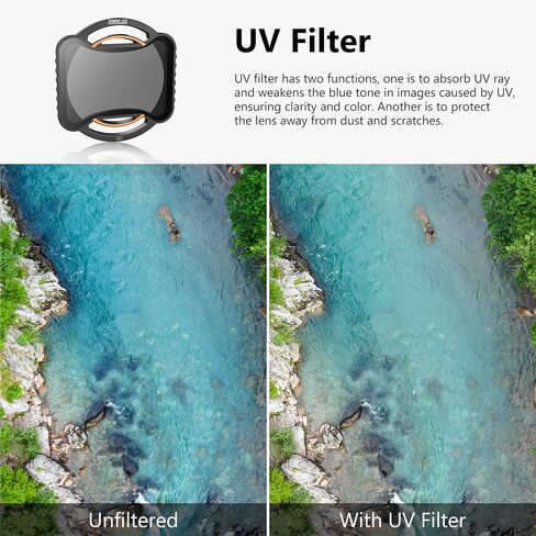 STARTRC Avata 2 ND Filters Set, 6 Pack UV ND8 ND16 ND32 ND64 ND256 Neutral Density Camera Lens Filter Compatible with DJI Avata 2, Multi Coated HD Optical Glass in Saudi Arabia