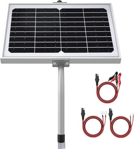 SUNER POWER 10 Watt Solar Panel Powered Charger Kit + + Tubular Mount Bracket for Automatic Gate Opener, Electrical Fence, etc in Saudi Arabia