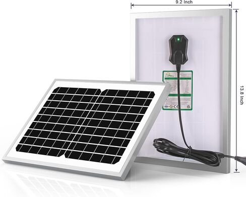 SUNER POWER 10 Watt Solar Panel Powered Charger Kit + + Tubular Mount Bracket for Automatic Gate Opener, Electrical Fence, etc in Saudi Arabia