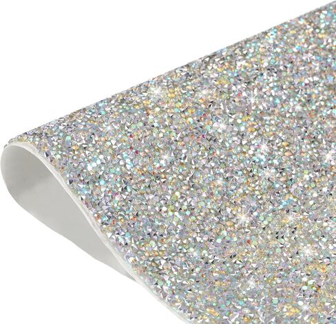 MECCANIXITY 24000 Pcs Bling Crystal Rhinestone Sheet Self-Adhesive Rhinestone Diamond Gems Sticker 9.44 x 15.75 Inch DIY Car Decoration Sticker for DIY Car Phone Clothing Craft Colorful in Saudi Arabia