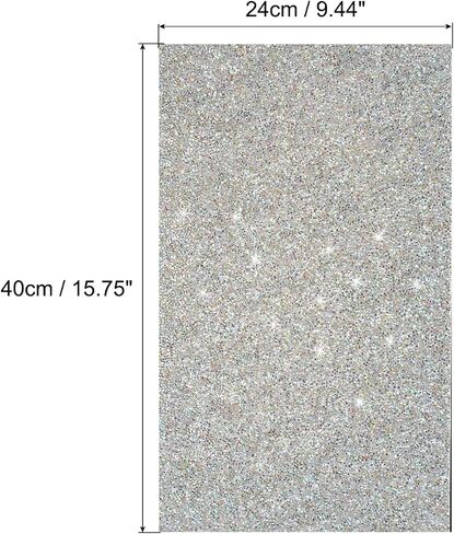 MECCANIXITY 24000 Pcs Bling Crystal Rhinestone Sheet Self-Adhesive Rhinestone Diamond Gems Sticker 9.44 x 15.75 Inch DIY Car Decoration Sticker for DIY Car Phone Clothing Craft Colorful in Saudi Arabia