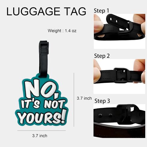 Luggage Tags 2-Pack Warning Message Cute Anime Cartoon Animal Colorful Silicone ID Tags for Suitcases Bags Travel Perfect for Teens Adults (Blue Red) in Saudi Arabia