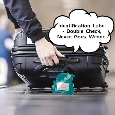 Luggage Tags 2-Pack Warning Message Cute Anime Cartoon Animal Colorful Silicone ID Tags for Suitcases Bags Travel Perfect for Teens Adults (Blue Red) in Saudi Arabia