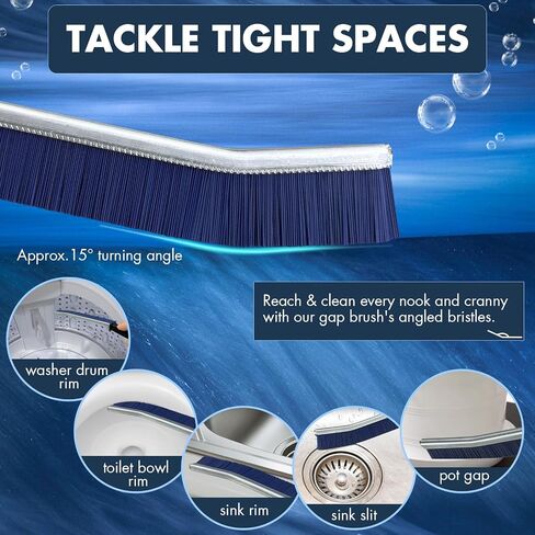 3PCS Hard Bristle Crevice Cleaning Brush, Small Cleaning Brush for Household Use, Thin & Hard to Reach Gap Cleaning Brushes, Bristled Crevice Brush for Kitchen Sink, Bathroom Tiles & Window Track in Kuwait