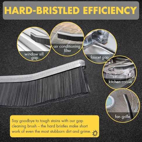 3PCS Hard Bristle Crevice Cleaning Brush, Small Cleaning Brush for Household Use, Thin & Hard to Reach Gap Cleaning Brushes, Bristled Crevice Brush for Kitchen Sink, Bathroom Tiles & Window Track in Kuwait
