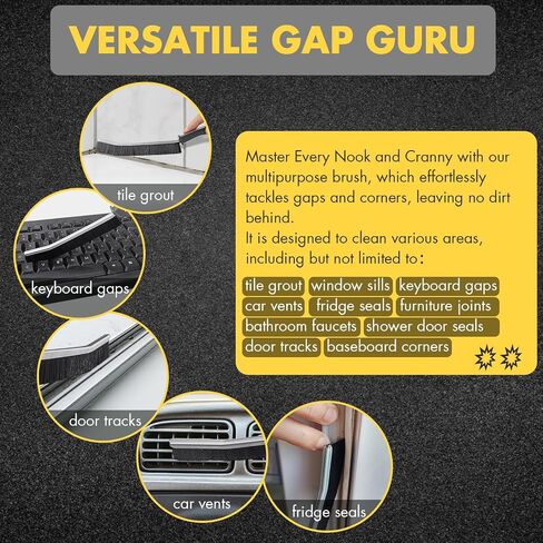 3PCS Hard Bristle Crevice Cleaning Brush, Small Cleaning Brush for Household Use, Thin & Hard to Reach Gap Cleaning Brushes, Bristled Crevice Brush for Kitchen Sink, Bathroom Tiles & Window Track in Kuwait
