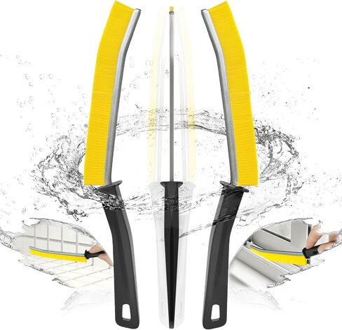 3PCS Hard Bristle Crevice Cleaning Brush, Small Cleaning Brush for Household Use, Thin & Hard to Reach Gap Cleaning Brushes, Bristled Crevice Brush for Kitchen Sink, Bathroom Tiles & Window Track in Kuwait