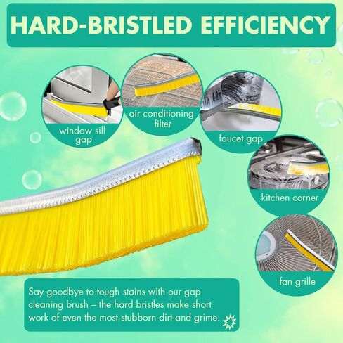 3PCS Hard Bristle Crevice Cleaning Brush, Small Cleaning Brush for Household Use, Thin & Hard to Reach Gap Cleaning Brushes, Bristled Crevice Brush for Kitchen Sink, Bathroom Tiles & Window Track in Kuwait