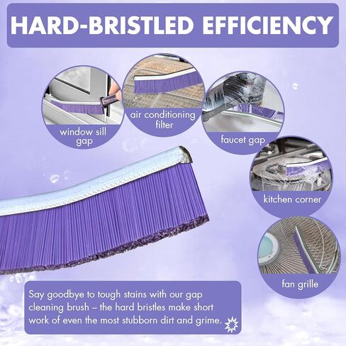 3PCS Hard Bristle Crevice Cleaning Brush, Small Cleaning Brush for Household Use, Thin & Hard to Reach Gap Cleaning Brushes, Bristled Crevice Brush for Kitchen Sink, Bathroom Tiles & Window Track in Saudi Arabia