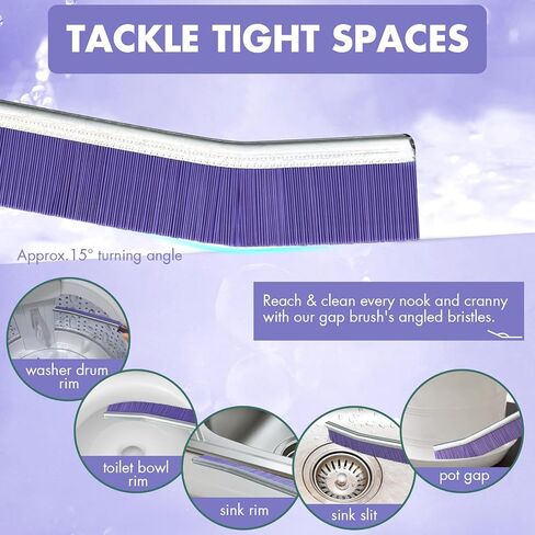 3PCS Hard Bristle Crevice Cleaning Brush, Small Cleaning Brush for Household Use, Thin & Hard to Reach Gap Cleaning Brushes, Bristled Crevice Brush for Kitchen Sink, Bathroom Tiles & Window Track in Saudi Arabia