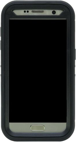 WallSkiN Case for Galaxy S7 (5.1") Heavy Duty Full Body Military Grade Drop Protection Carrying Cover Holder | Holster for Men Belt with Clip Stand – Black/Black in Saudi Arabia