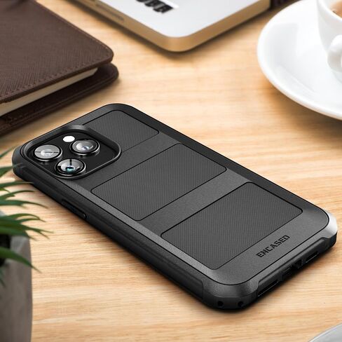 Encased Falcon Armor Designed for iPhone 15 Pro Case with Belt Clip Holster - Ultra Protective Shockproof Cover (Compatible with MagSafe) in Saudi Arabia