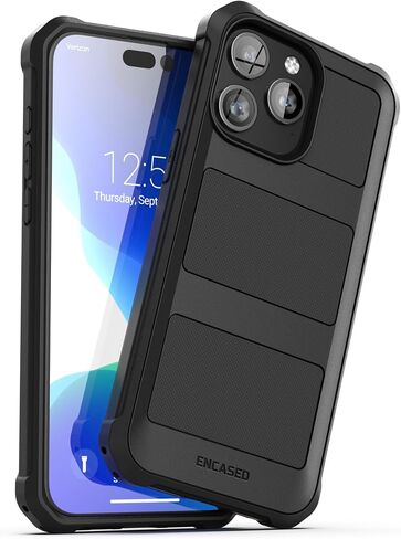 Encased Falcon Armor Designed for iPhone 15 Pro Case with Belt Clip Holster - Ultra Protective Shockproof Cover (Compatible with MagSafe) in Saudi Arabia