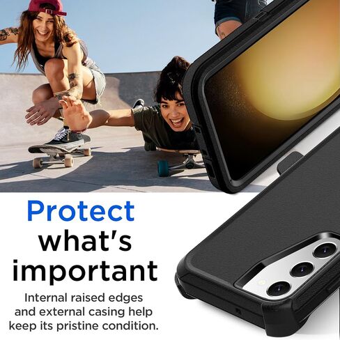 AICase Belt-Clip Holster Case for Galaxy S23 Fe with Screen Protector,Heavy Duty Drop Protection Full Body Rugged Shockproof/DustProof Military Grade Tough Durable Cover for Samsung Galaxy S23 Fe in Kuwait