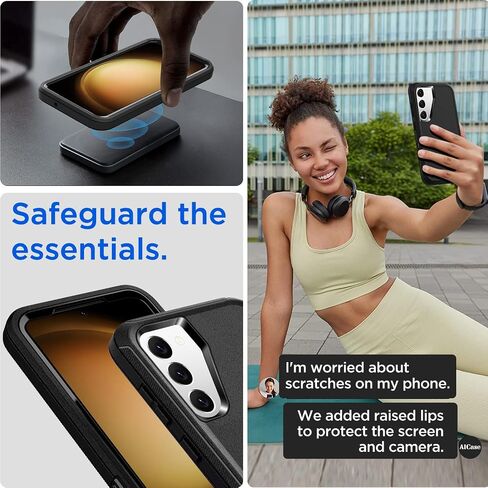 AICase Belt-Clip Holster Case for Galaxy S23 Fe with Screen Protector,Heavy Duty Drop Protection Full Body Rugged Shockproof/DustProof Military Grade Tough Durable Cover for Samsung Galaxy S23 Fe in Kuwait