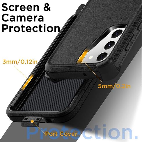 AICase Belt-Clip Holster Case for Galaxy S23 Fe with Screen Protector,Heavy Duty Drop Protection Full Body Rugged Shockproof/DustProof Military Grade Tough Durable Cover for Samsung Galaxy S23 Fe in Kuwait