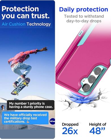 AICase Belt-Clip Holster Case for Galaxy S23 Fe with Screen Protector,Heavy Duty Drop Protection Full Body Rugged Shockproof/DustProof Military Grade Tough Durable Cover for Samsung Galaxy S23 Fe in Kuwait