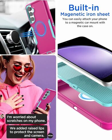 AICase Belt-Clip Holster Case for Galaxy S23 Fe with Screen Protector,Heavy Duty Drop Protection Full Body Rugged Shockproof/DustProof Military Grade Tough Durable Cover for Samsung Galaxy S23 Fe in Kuwait