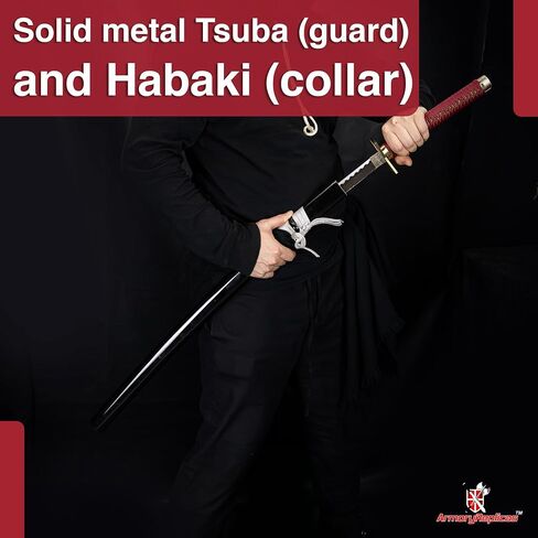 Armory Replicas™ - مجموعة Jujutsu Kaisen Katana - نسخ طبق الأصل من الرسوم المتحركة الأصلية للكوسبلاي وهواة الجمع | شفرات من الفولاذ الكربوني مقاس 38.25 إلى 38 بوصة، ومقابض خشبية، وتصميمات رائعة in Kuwait