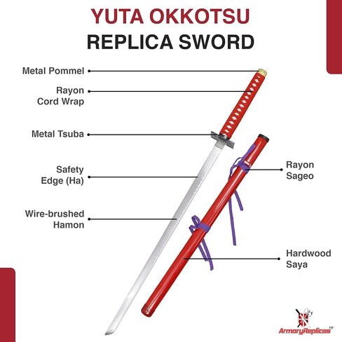 Armory Replicas™ - Jujutsu Kaisen Katana Collection - Authentic Anime Replicas for Cosplay and Collectors | 38.25" to 38" Carbon Steel Blades, Wooden Handles, Exquisite Designs in Kuwait