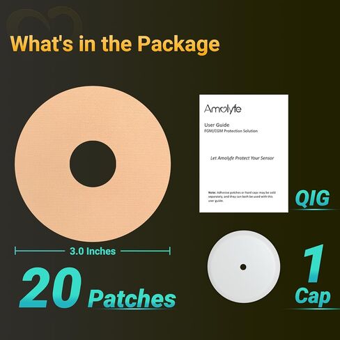 رقعة لاصقة CGM عالمية (20+1 عبوة)، مقاومة حقيقية للصدمات والتمزق مع غطاء صلب قابل لإعادة الاستخدام، مقاومة للماء، حماية لمدة 10-14 يومًا لمضخات Libre 2 وDexcom G7 وMedtronic/Tandem (TAN) in Saudi Arabia