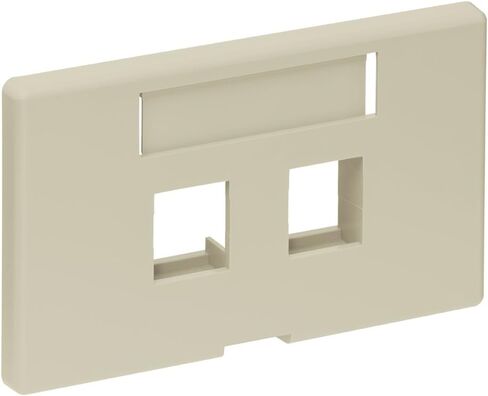 Leviton 49910-HI4 4-Port QuickPort Modular Furniture Faceplate (Herman Miller), Ivory in Saudi Arabia