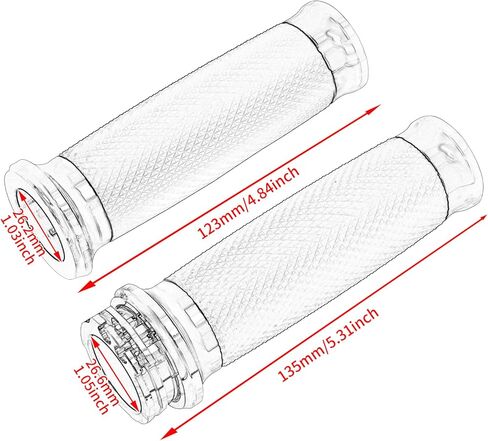 مقابض مقود YHMTIVTU مقاس 1 بوصة 25 مم مقابض هارلي متوافقة مع Harley Softail Touring Dyna Sportster XL883 1200 XR VRSC in Kuwait