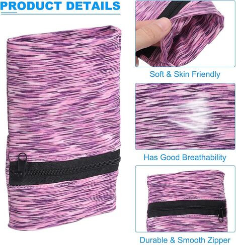 PATIKIL Wrist Pouch, Wrist Wallet Sports Wristband Wallet with Zipper Pocket for Running Jogging Hiking Cycling Yoga in Saudi Arabia