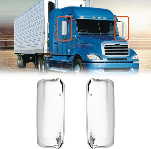 غطاء مرآة الباب لشاحنة Freightliner Columbia، استبدال مبيت الكروم من جانب السائق والراكب SEPEY لشاحنات Freightliner Columbia 2005-2015، زوج in Saudi Arabia