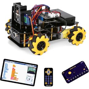 ACEBOTT Robot Kit, Robotics for Kids Ages 8-12 12-16, STEM Toys for Boys with Remote & App Control, Arduino & Scratch Compatible, Science Kits for Kids Age 8-12 12-16, for Boys & Girls(Yellow) in Kuwait